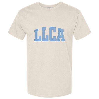 LLCA Striped  - Unisex Pique Mockneck Tee Thumbnail