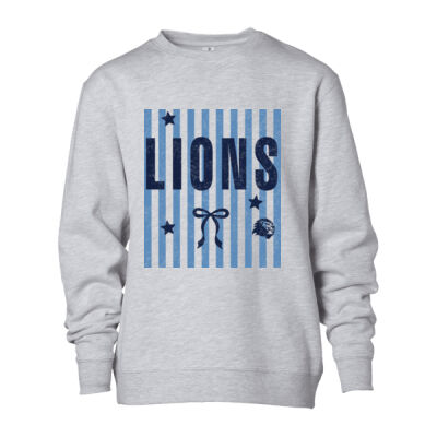 Striped Lions  - Youth Midweight Crewneck Sweatshirt Thumbnail