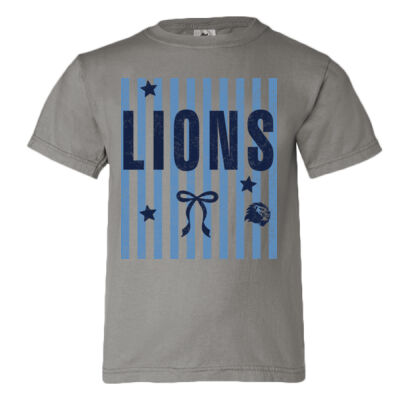 Striped Lions  - Youth Garment Dyed Ringspun T-Shirt Thumbnail