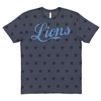 Retro Cursive Lions  - Star Print Tee Thumbnail