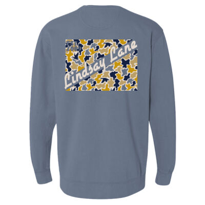 Camo Lindsay Lane  - Garment Dyed Ringspun Crewneck Sweatshirt Thumbnail