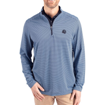 Lion Head - Cutter & Buck Virtue Eco Pique Micro Stripe Recycled Mens Quarter Zip Thumbnail