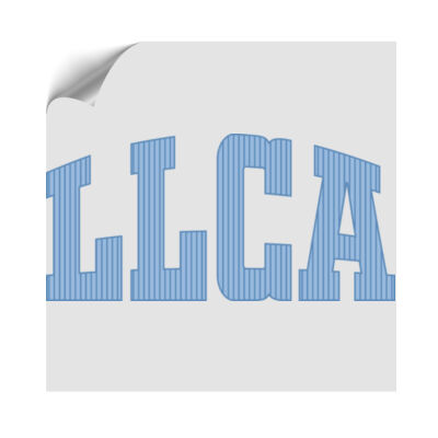 LLCA Striped  - Handheld UV DTF Sticker -  Cup/Phone Size Thumbnail