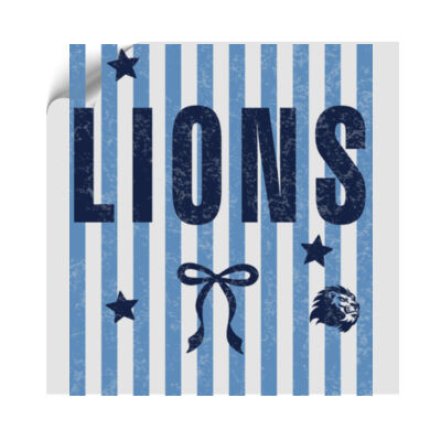 Striped Lions  - Handheld UV DTF Sticker -  Cup/Phone Size Thumbnail