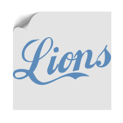 Cursive Lions  - Handheld UV DTF Sticker -  Cup/Phone Size Thumbnail