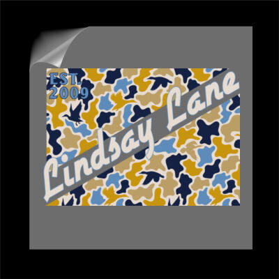 Camo Lindsay Lane  - Handheld UV DTF Sticker -  Cup/Phone Size Thumbnail